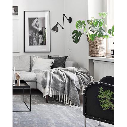 ByRydens - Candeeiro de parede com regulação BAZAR 1xE27/5W/230V preto