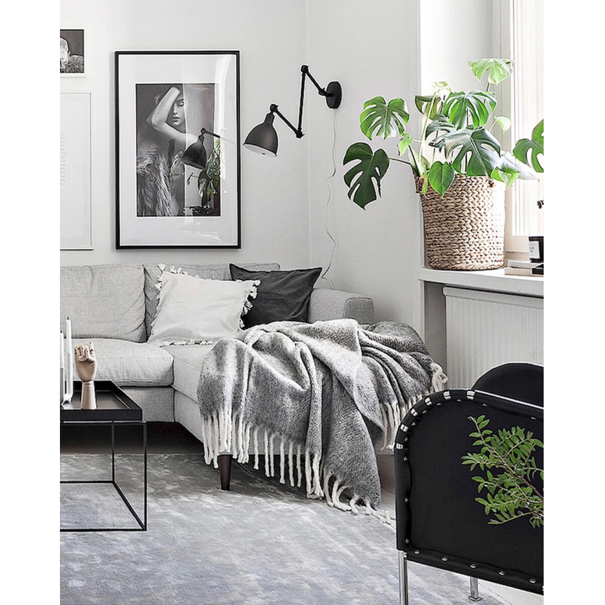 ByRydens - Candeeiro de parede com regulação BAZAR 1xE27/5W/230V preto