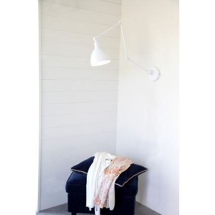 ByRydens - Candeeiro de parede com regulação BAZAR 1xE27/5W/230V branco