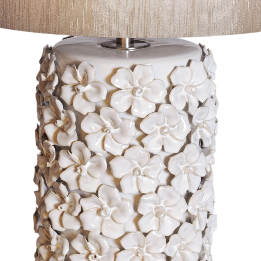 ByRydens - Candeeiro de mesa FIORE 1xE27/5W/230V creme