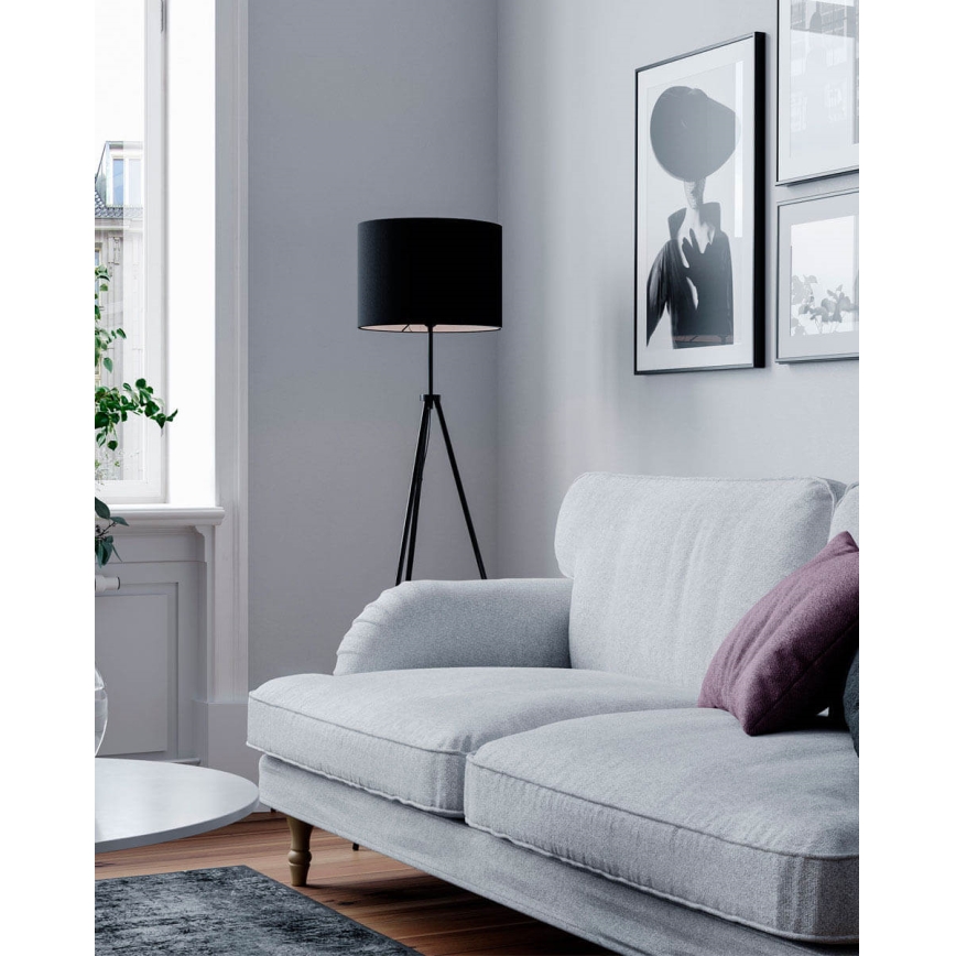ByRydens - Candeeiro de pé RINA 1xE27/5W/230V preto