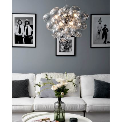 ByRydens - Candeeiro suspenso GROSS 8xG9/4W/230V transparente diâmetro 50 cm