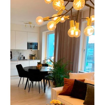 ByRydens - Candeeiro suspenso HEROES 24xE27/5W/230V preto diâmetro 80 cm