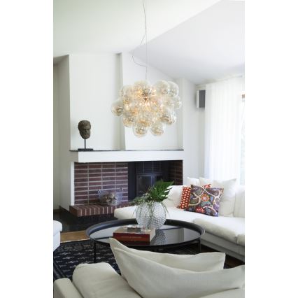 ByRydens - Candeeiro suspenso GROSS GRANDE 8xG9/4W/230V fumado/castanho diâmetro 62 cm