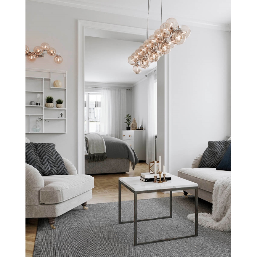 ByRydens - Candeeiro suspenso SPLENDOR 25xG9/5W/230V fumado/castanho