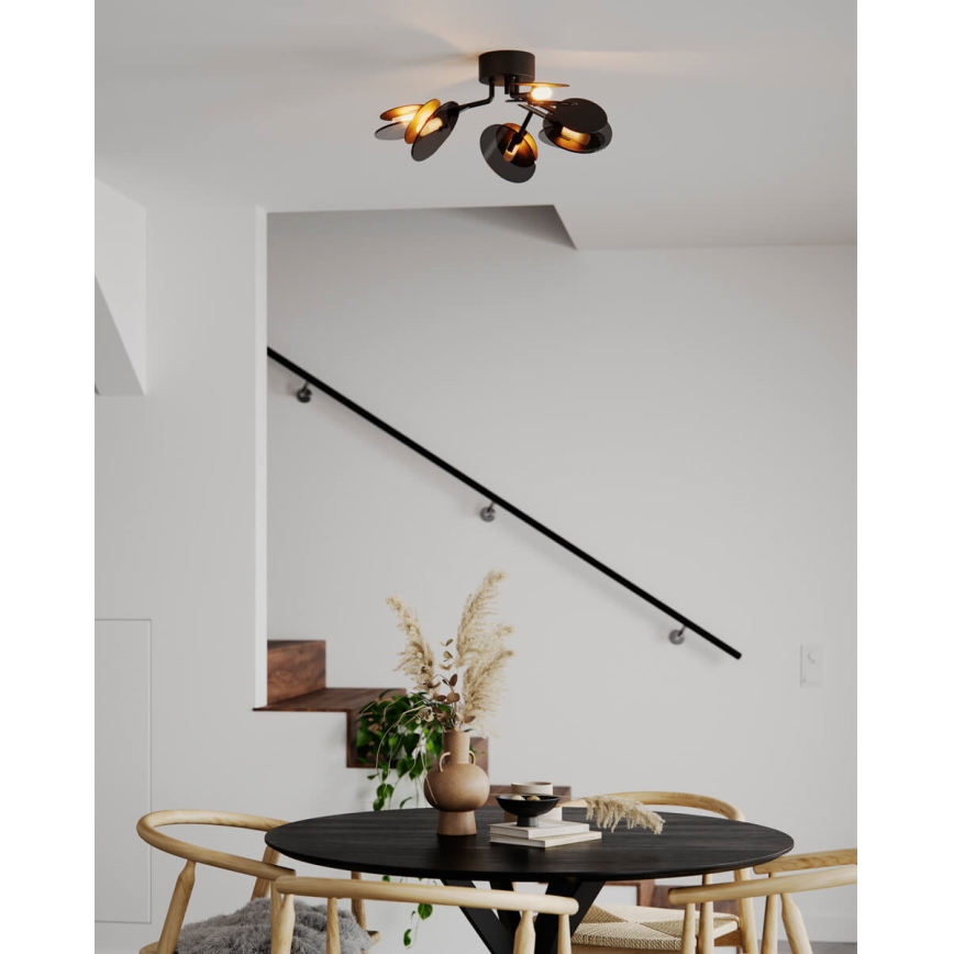 ByRydens - Candeeiro integrado TURNO 6xG9/4W/230V dourado/preto
