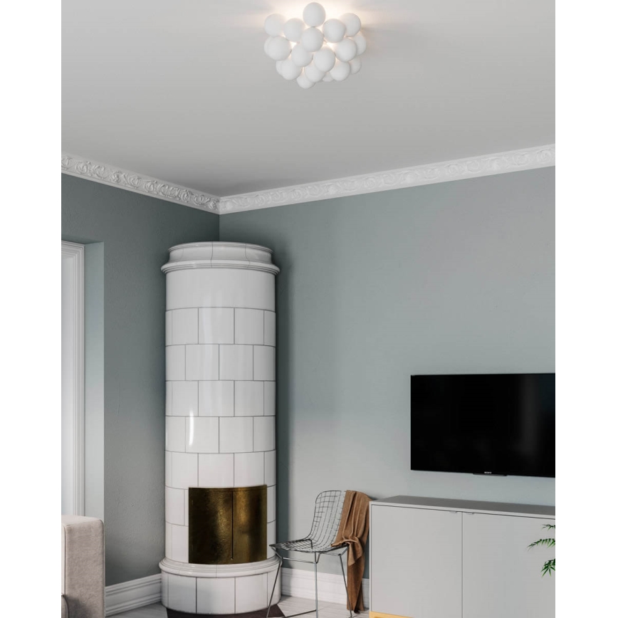 ByRydens - Iluminação de teto GROSS 6xG9/5W/230V branco diâmetro 50 cm