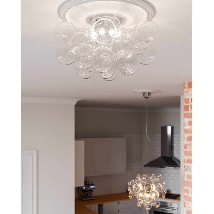 ByRydens - Iluminação de teto GROSS 6xG9/5W/230V transparente diâmetro 50 cm