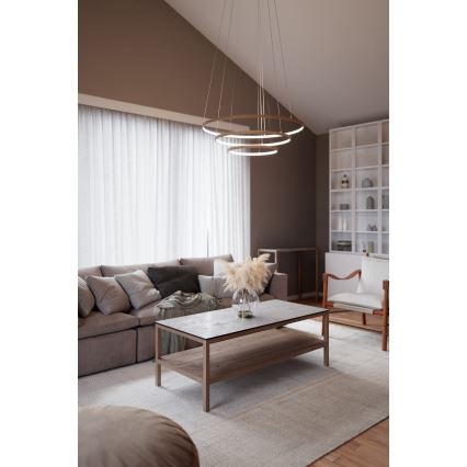 ByRydens - Candeeiro suspenso LED TRIONE LED/45W/230V castanho diâmetro 80 cm