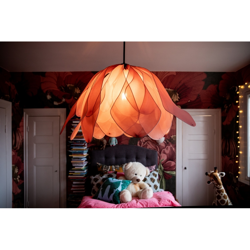 ByRydens - Candeeiro suspenso LOU LOU 1xE27/5W/230V rosa diâmetro 80 cm