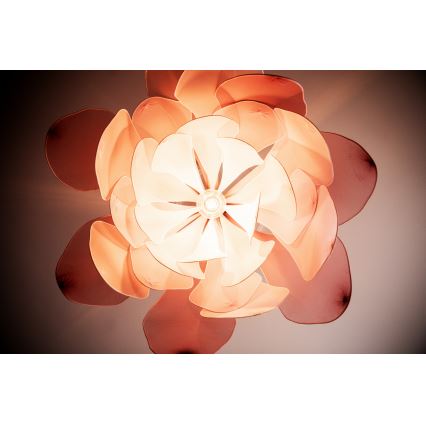 ByRydens - Candeeiro suspenso LOU LOU 1xE27/5W/230V rosa diâmetro 80 cm