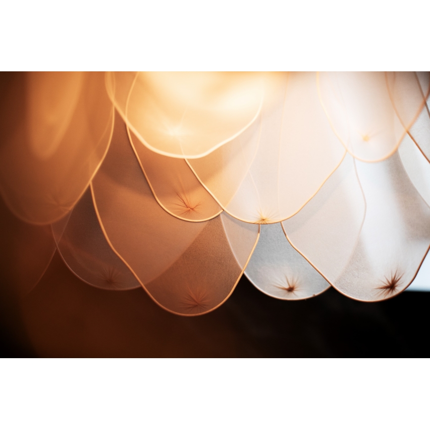 ByRydens - Candeeiro suspenso LOU LOU 1xE27/5W/230V bege diâmetro 80 cm