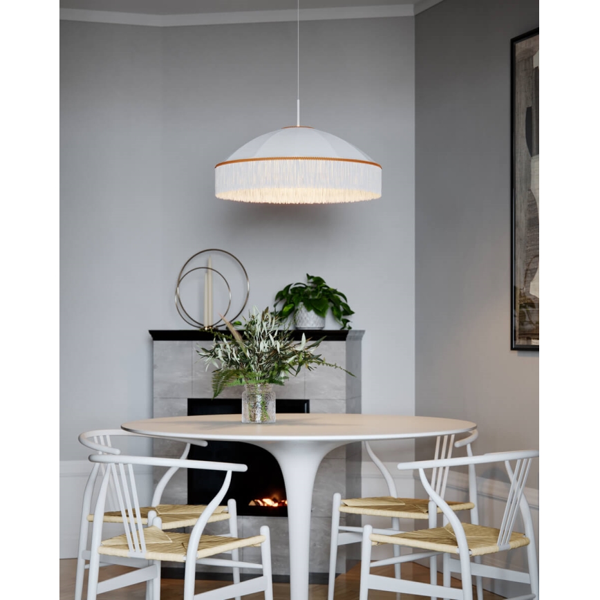 ByRydens - Lustre suspenso com cabo FRANCIS 1xE27/5W/230V cor creme