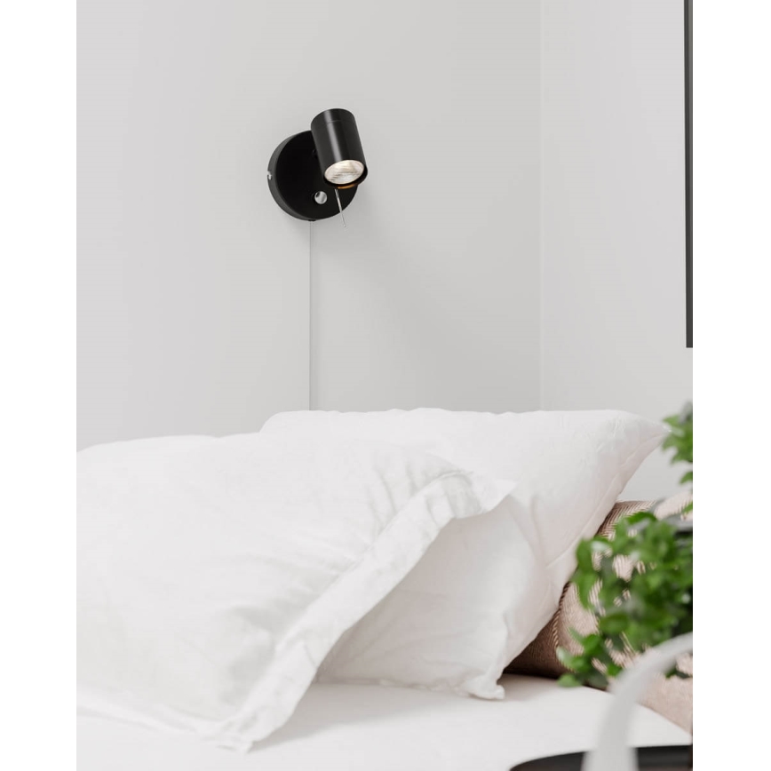 ByRydens - Foco de parede com regulação CORRECT 1xGU10/7W/230V preto