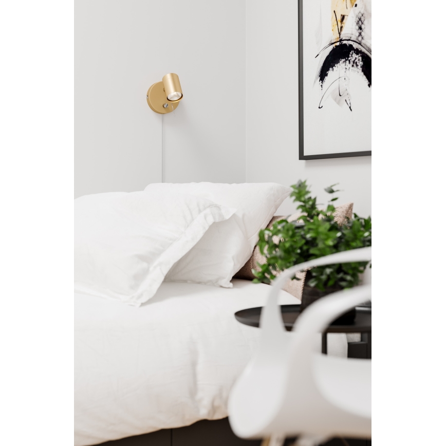 ByRydens - Foco de parede com regulação CORRECT 1xGU10/7W/230V dourado
