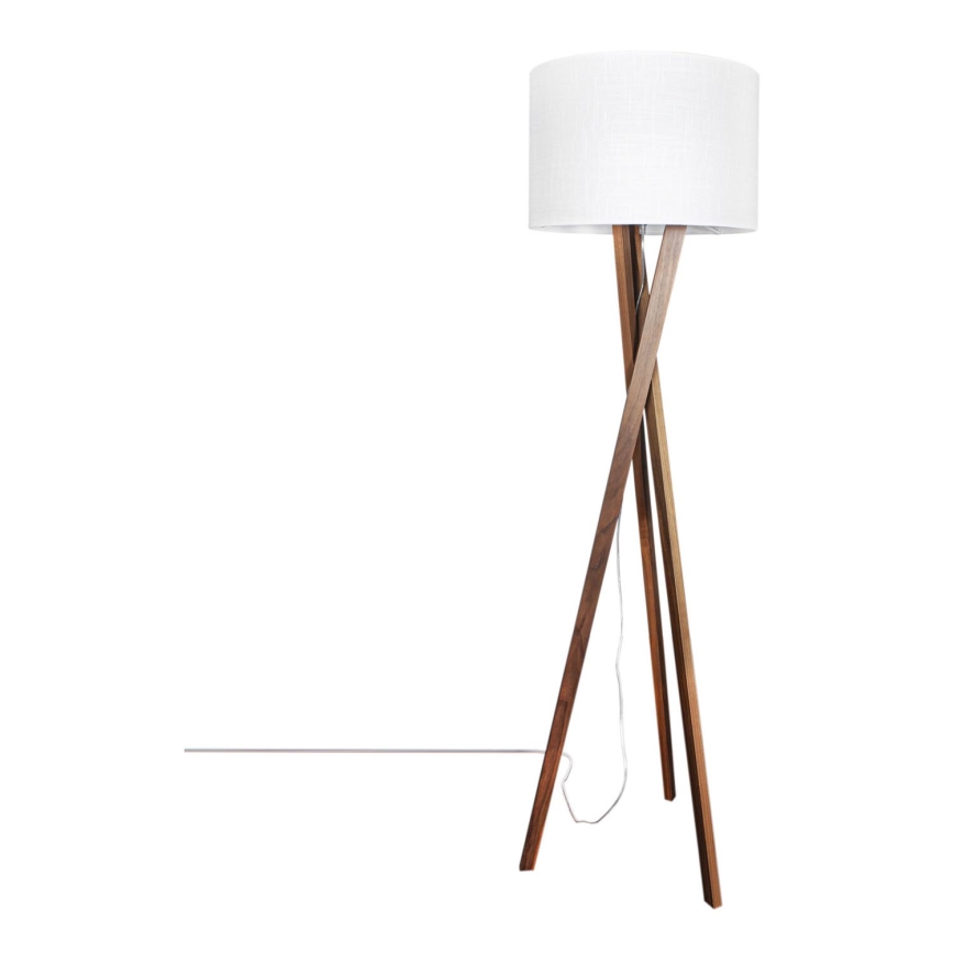 ByRydens - Candeeiro de chão VEGA 1xE27/5W/230V castanho/branco