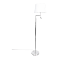 ByRydens - Candeeiro de pé LED ORLANDO 1xE27/5W/230V + LED/3W branco/cromado brilhante diâmetro 36 cm