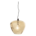 ByRydens - Candeeiro suspenso BELLISSIMO 1xE27/8W/230V fumado/castanho diâmetro 40 cm