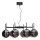 ByRydens - Candeeiro suspenso BOYLE 8xE27/5W/230V fumado/preto diâmetro 83 cm