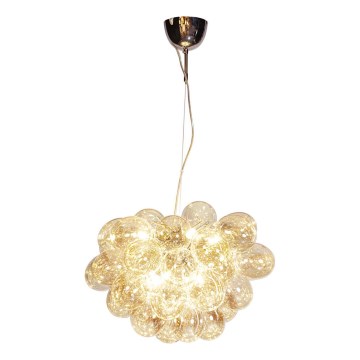 ByRydens - Candeeiro suspenso GROSS 8xG9/4W/230V fumado/castanho diâmetro 50 cm