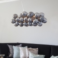 ByRydens - Candeeiro suspenso GROSS BAR 8xG9/5W/230V fumado/preto