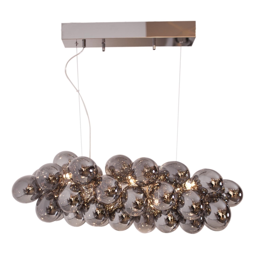 ByRydens - Candeeiro suspenso GROSS BAR 8xG9/5W/230V fumado/preto