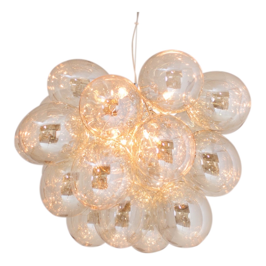 ByRydens - Candeeiro suspenso GROSS GRANDE 8xG9/4W/230V fumado/castanho diâmetro 62 cm