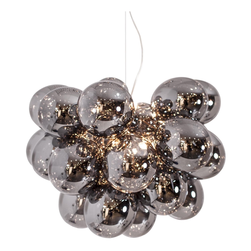 ByRydens - Candeeiro suspenso GROSS GRANDE 8xG9/4W/230V fumado/preto diâmetro 62 cm