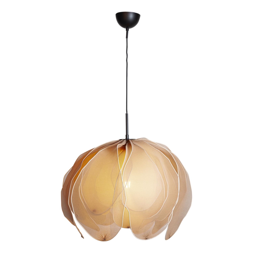 ByRydens - Candeeiro suspenso LOU LOU 1xE27/5W/230V bege diâmetro 80 cm