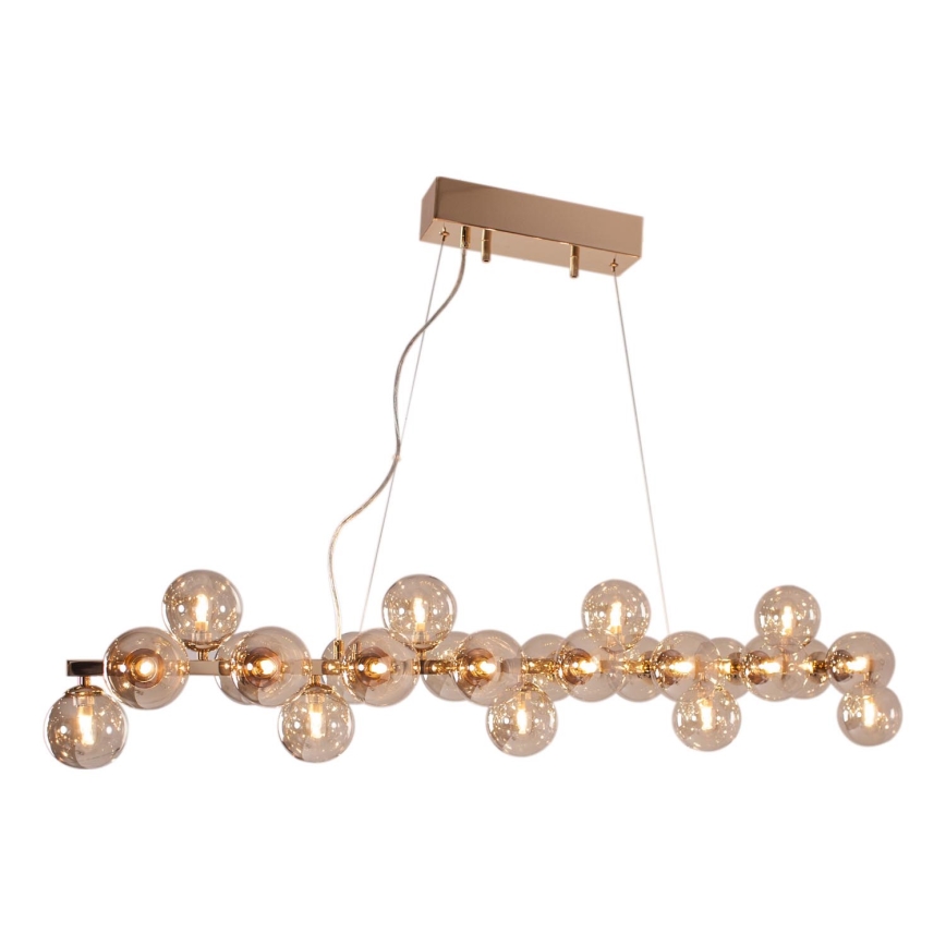 ByRydens - Candeeiro suspenso SPLENDOR 25xG9/5W/230V fumado/castanho