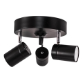 ByRydens - Foco CORRECT 3xGU10/7W/230V preto diâmetro 20 cm