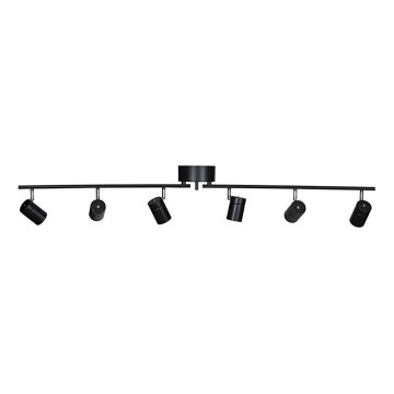 ByRydens - Foco CORRECT 6xGU10/7W/230V preto diâmetro 30 cm