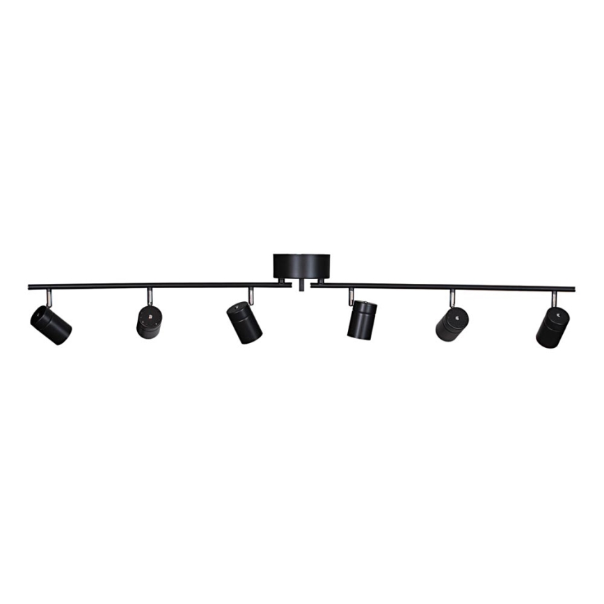 ByRydens - Foco CORRECT 6xGU10/7W/230V preto diâmetro 30 cm