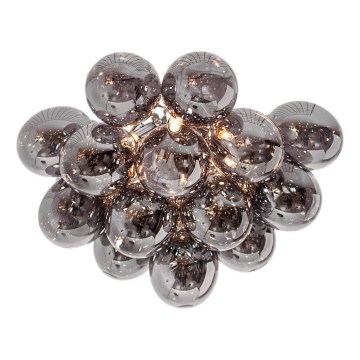 ByRydens - Iluminação de teto GROSS 6xG9/5W/230V fumado/preto diâmetro 50 cm