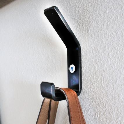 Cabide 11x4 cm preto