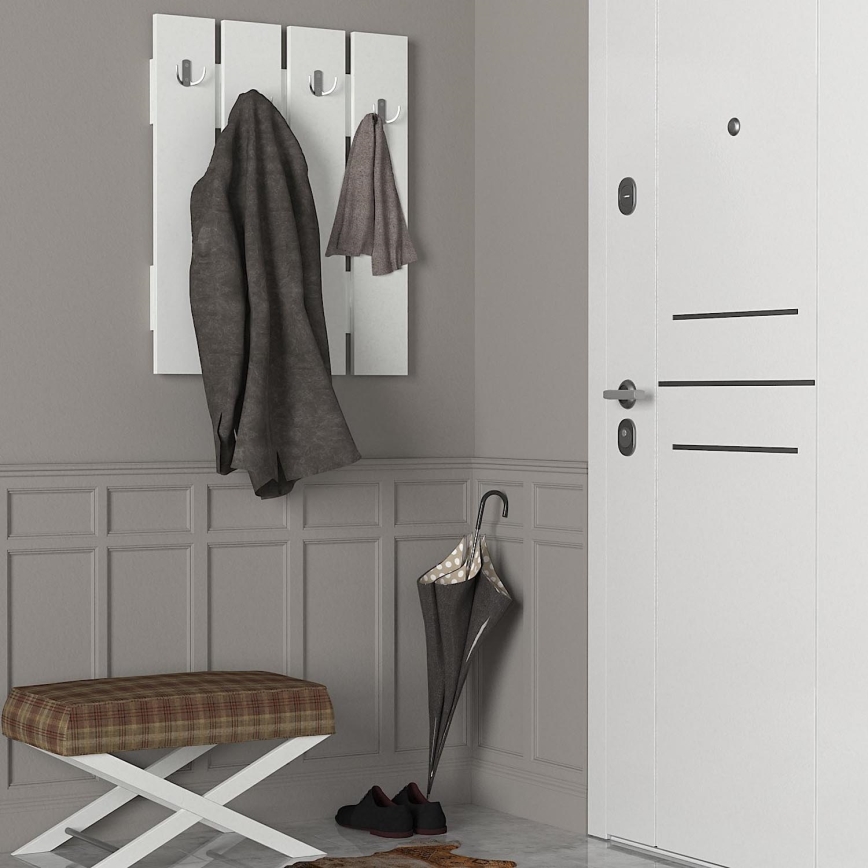 Cabide de parede ANITA 80x64,7 cm branco