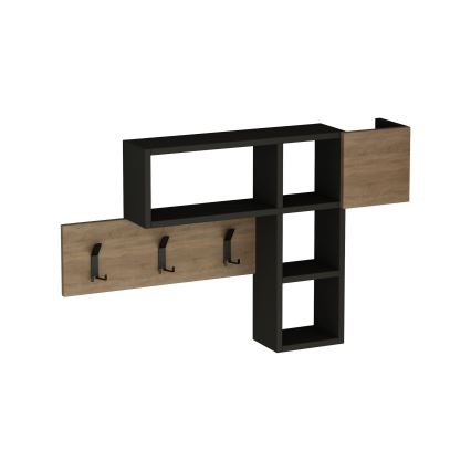 Cabide de parede com prateleira GAME 61x99,5 cm bege/antracite