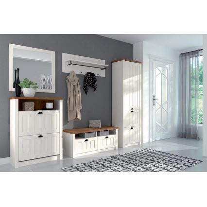 Cabide de parede LEMAS 40x109 cm branco