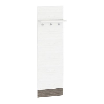 Cabide de parede SARPA 136x40 cm branco/castanho