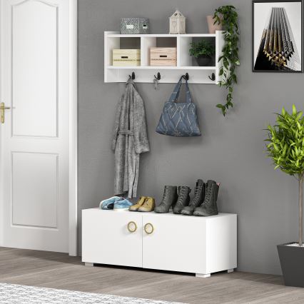 Cabide de parede STAR 35x76 cm branco