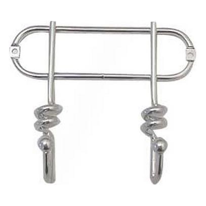Cabide de parede TWIST 13,5x16,5 cm cromado brilhante