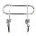 Cabide de parede TWIST 13,5x16,5 cm cromado brilhante