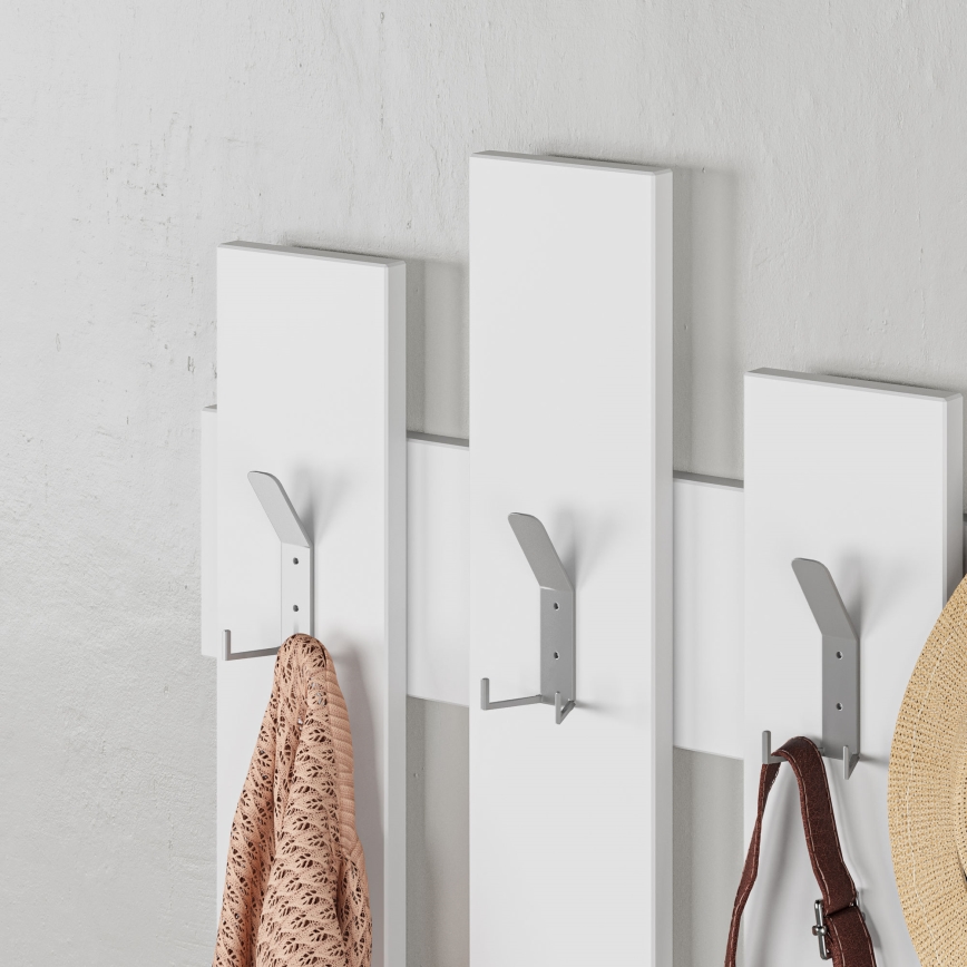 Cabide de parede WAVE 81x64 cm branco
