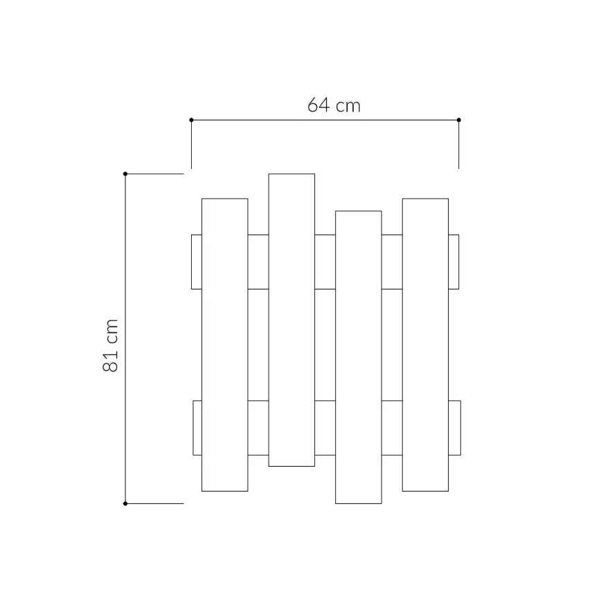 Cabide de parede WAVE 81x64 cm branco