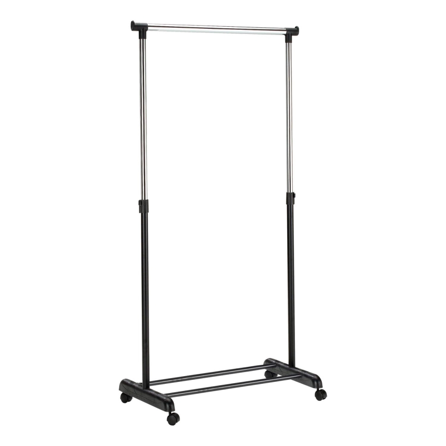 Cabide metálico 170x88 cm preto/cromado brilhante