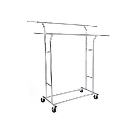Cabideiro de chão móvel LINEA prateado
