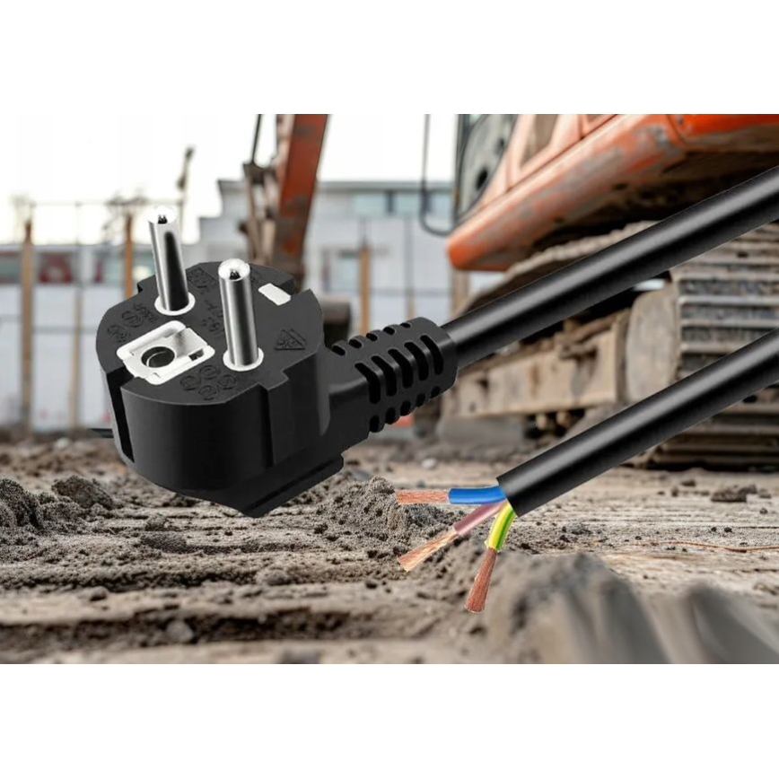 Cabo de alimentação 3 m 230 V preto