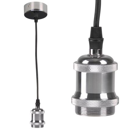 Cabo de carregamento 1xE27/20W/230V cromado brilhante