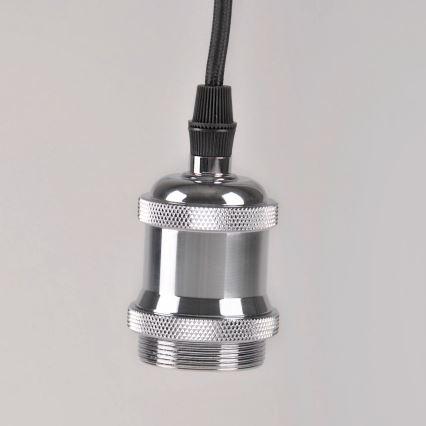 Cabo de carregamento 1xE27/20W/230V cromado brilhante