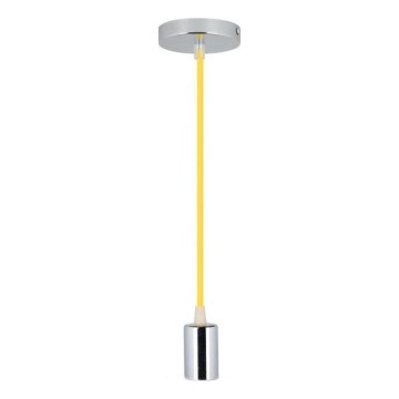 Cabo de carregamento 1xE27/60W/230V amarelo/cromado brilhante